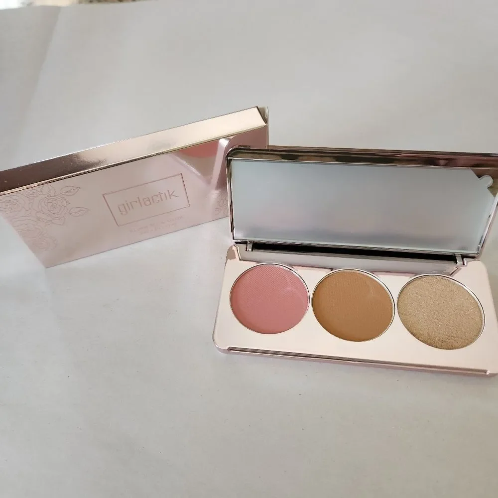 Girlactik Blush Me & Glow Face Palette In Light Bronzer, Blush & Highlighter